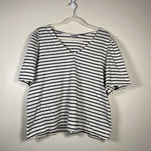Women's Oliver Bonas Black And White Striped T-shirt Striped Organic Cotton‎ 14